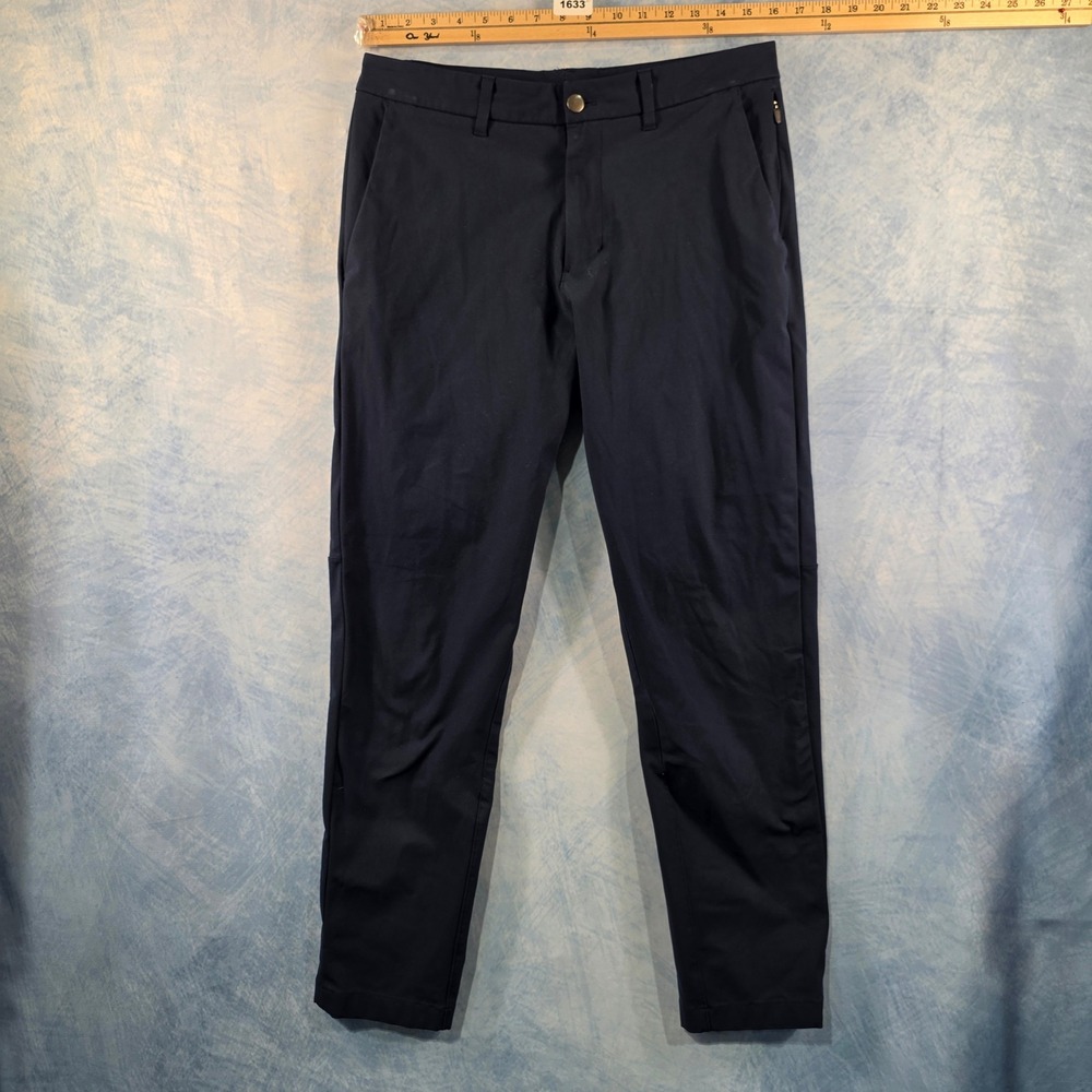 Lululemon ABC Pant Slim Navy Blue Mens Technical Trousers Size 33 x 28